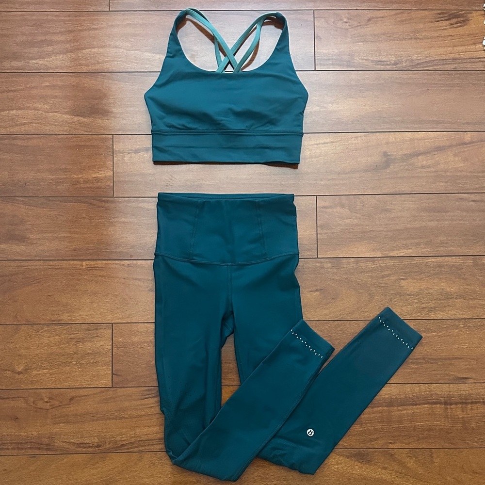 Lululemon Athletica Deep Teal Activewear Set